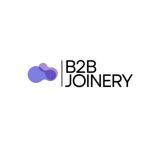 "Modern abstract blue and purple logo with overlapping circular shapes."